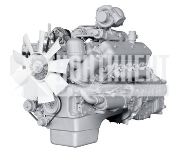 Фото: 6581.1000016-04 Двигатель ЯМЗ-6581.10-04 (Евро-3, 400 л.с.) с коробкой передач и сцеплением 4 комплектации